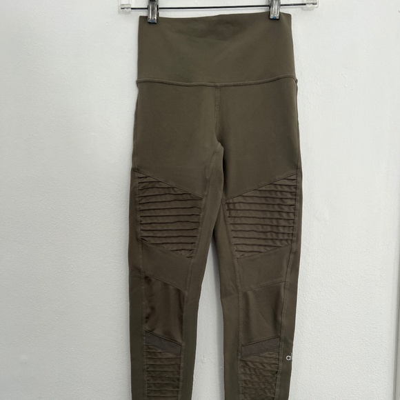 ALO Yoga Pants Jumpsuits Alo Khaki Green High Waisted Exercise Workout Leggings Poshmark